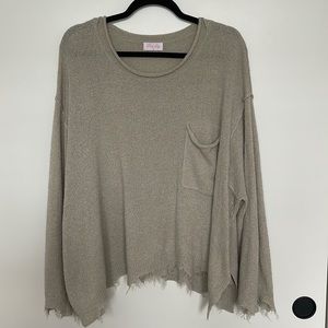 Pink Lily Distressed Sweater